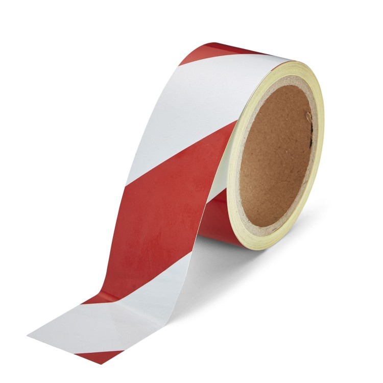 Taśma Odblaskowa Ostrzegawcza Standard Czerwono Biała 50mm