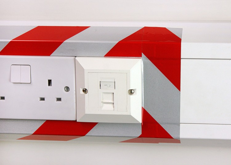 Taśma Odblaskowa Ostrzegawcza Standard Czerwono Biała BHP