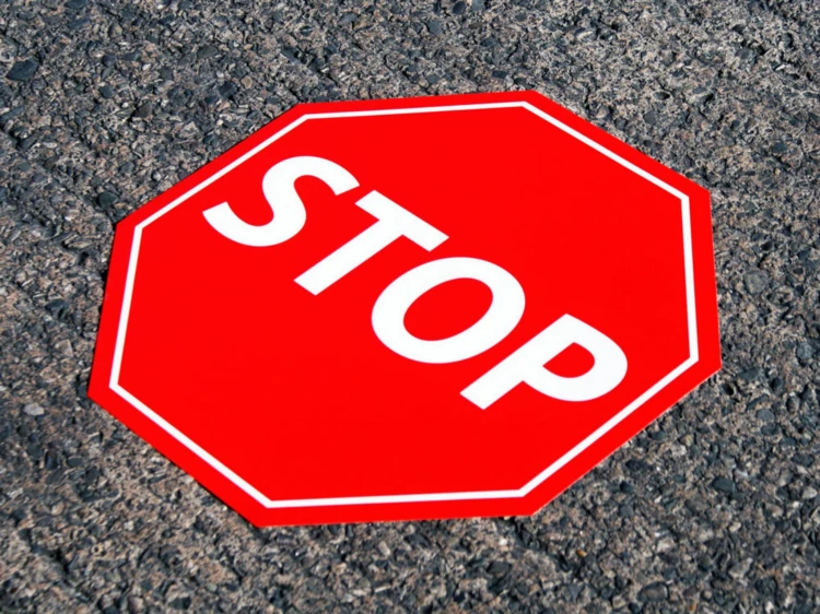 Znak Samoprzylepny Stop