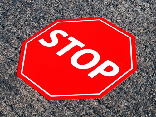 Znak Samoprzylepny Stop